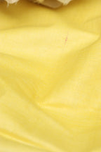 Yellow Plain Handloom Pure Matka Silk Fabric ( 1 Mtr ) - Luxurion World