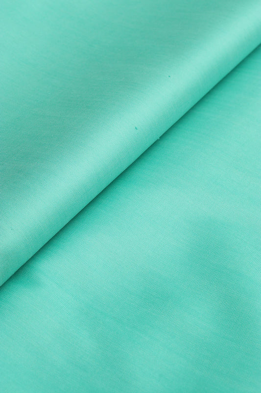 Sea Green Plain Silk Fabric ( 1 Mtr )