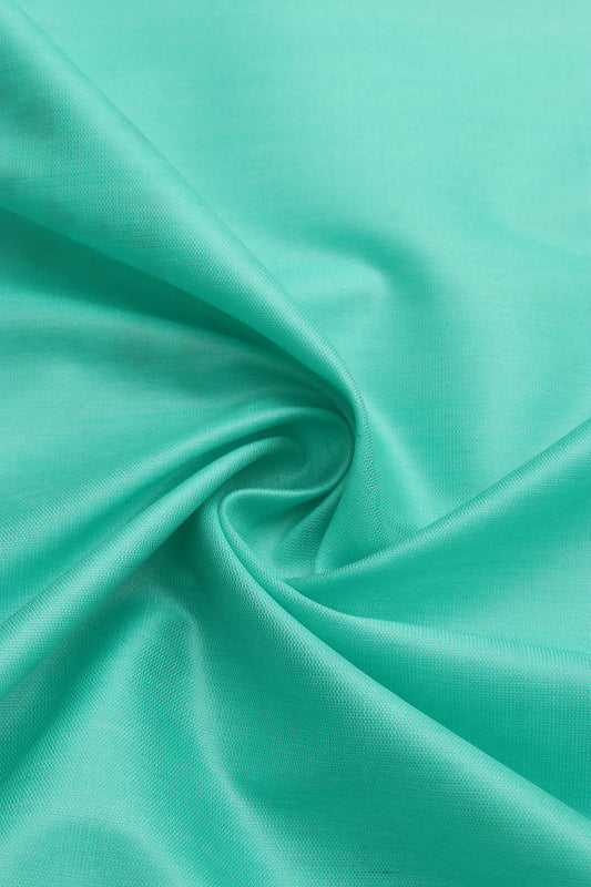 Sea Green Plain Silk Fabric ( 1 Mtr ) - Luxurion World