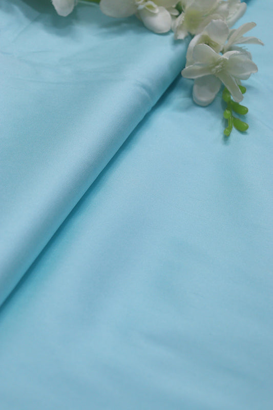 Blue Plain Silk Fabric ( 1 Mtr ) - Luxurion World