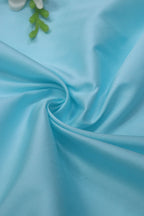 Blue Plain Silk Fabric ( 1 Mtr ) - Luxurion World