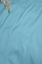 Blue Plain Silk Fabric ( 1 Mtr ) - Luxurion World