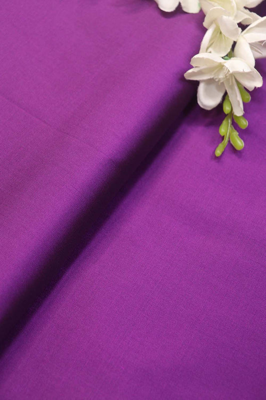 Purple Plain Silk Fabric ( 1 Mtr ) - Luxurion World