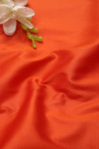Orange Plain Silk Fabric ( 1 Mtr ) - Luxurion World