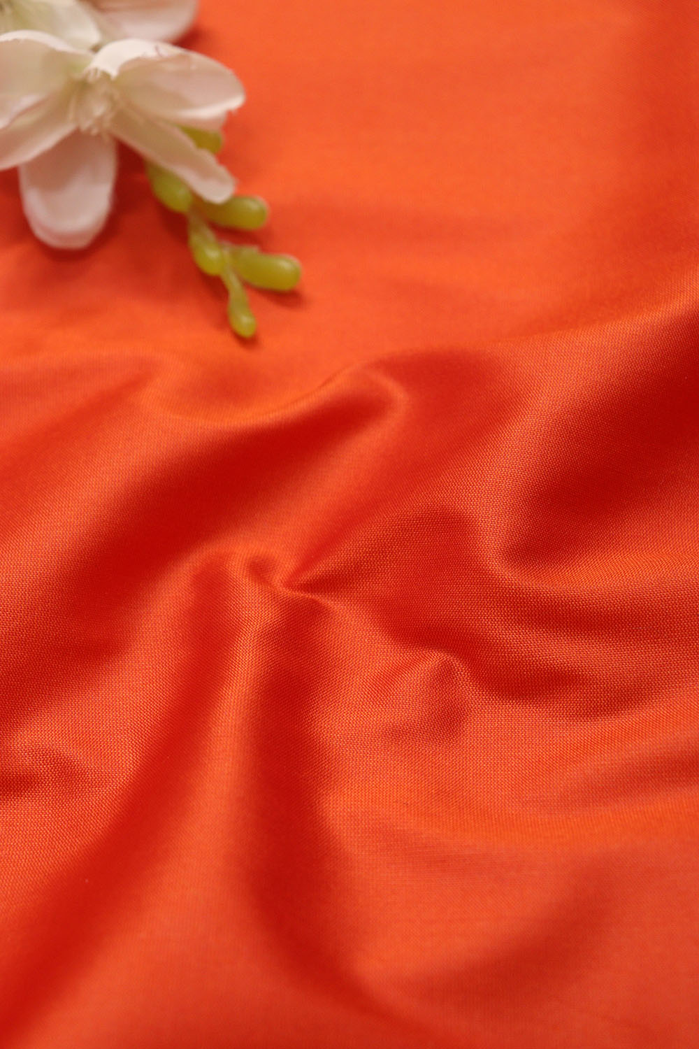 Orange Plain Silk Fabric ( 1 Mtr ) - Luxurion World