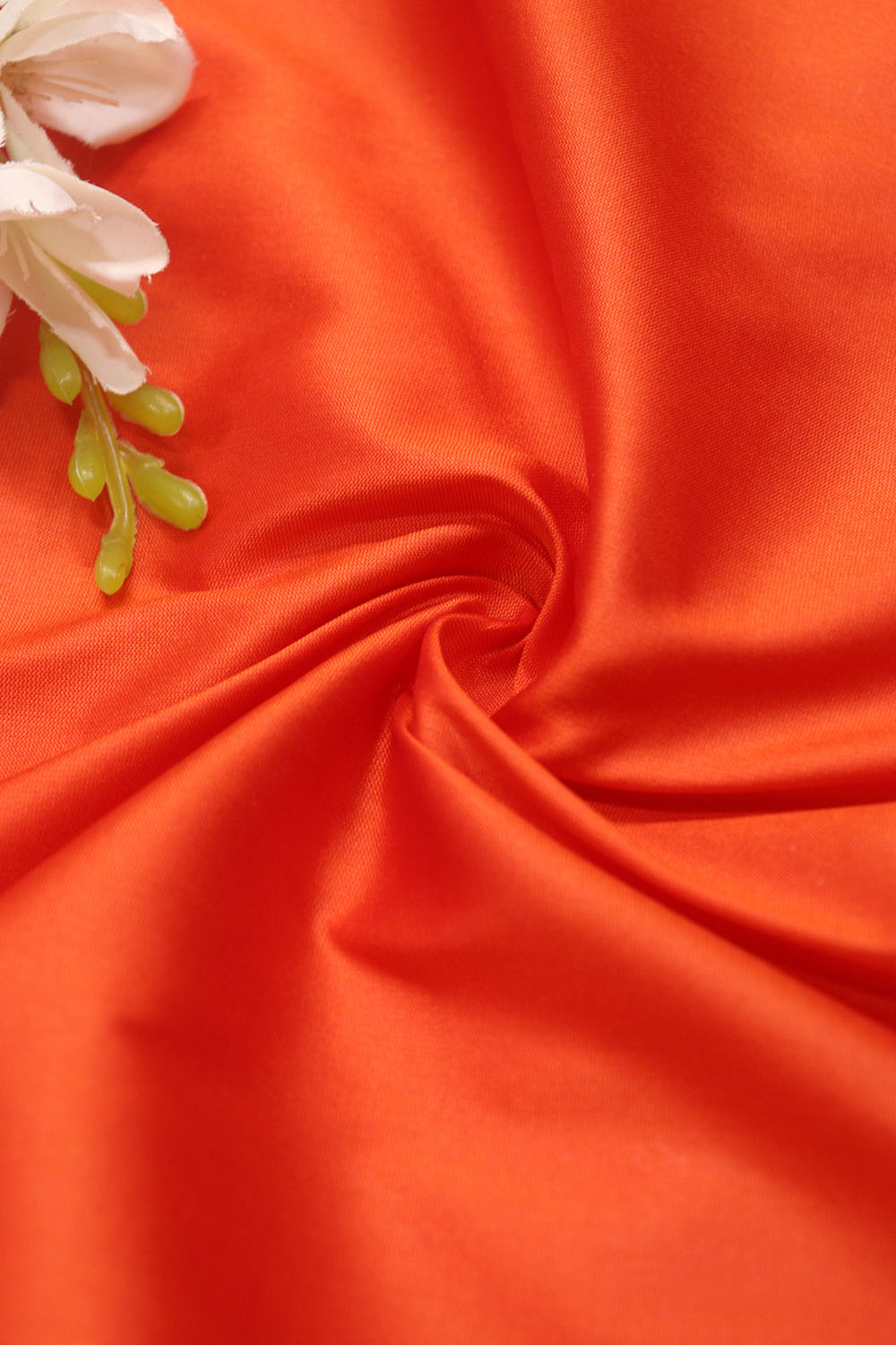 Orange Plain Silk Fabric ( 1 Mtr ) - Luxurion World