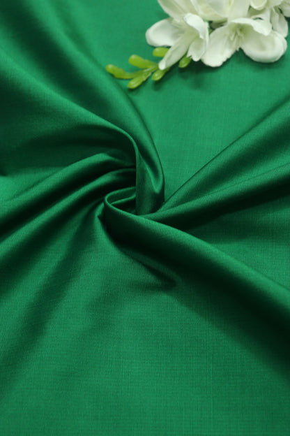 Green Plain Silk Fabric ( 0.5 Mtr ) - Luxurion World