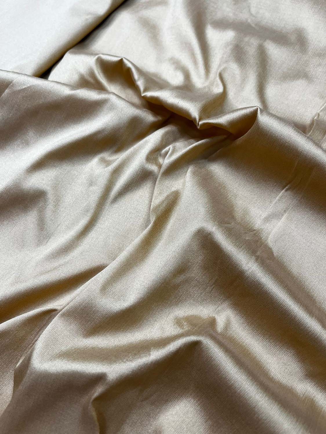 Golden Plain Silk Fabric ( 1 Mtr ) - Luxurion World