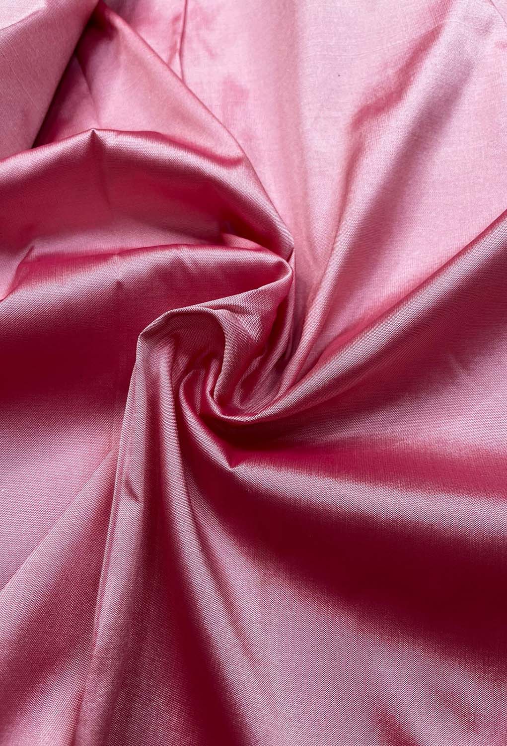 Pink Plain Silk Fabric ( 1 Mtr ) - Luxurion World