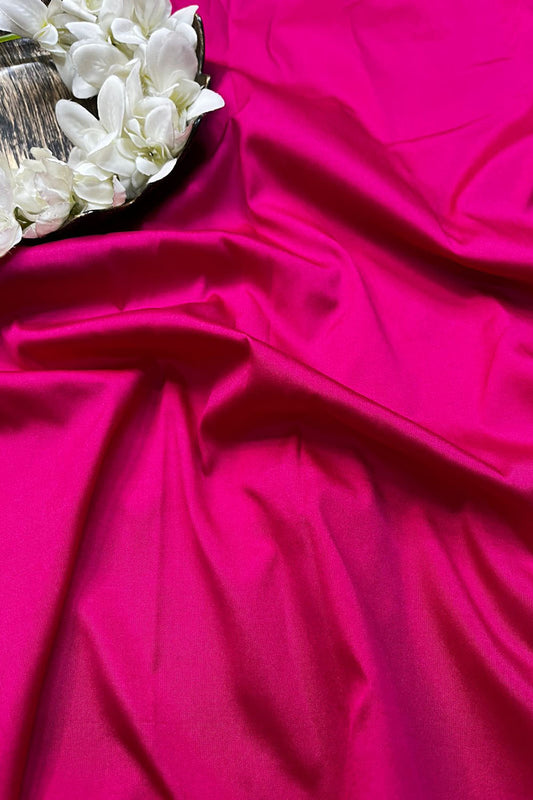 Pink Plain Silk Fabric ( 1 Mtr ) - Luxurion World
