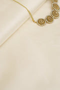 Off White Plain Silk Fabric ( 0.75 Mtr ) - Luxurion World