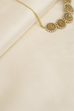 Off White Plain Silk Fabric ( 0.75 Mtr ) - Luxurion World