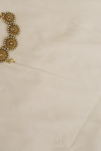 Off White Plain Silk Fabric ( 0.75 Mtr ) - Luxurion World