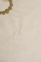 Off White Plain Silk Fabric ( 0.75 Mtr ) - Luxurion World