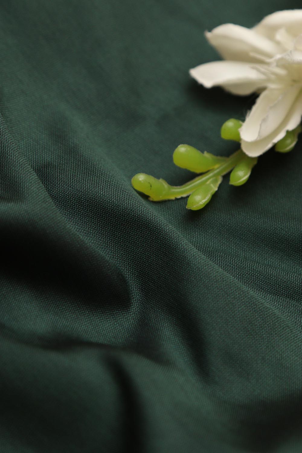 Green Plain Silk Fabric ( 1 Mtr ) - Luxurion World