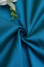 Blue Plain Silk Fabric ( 0.5 Mtr ) - Luxurion World