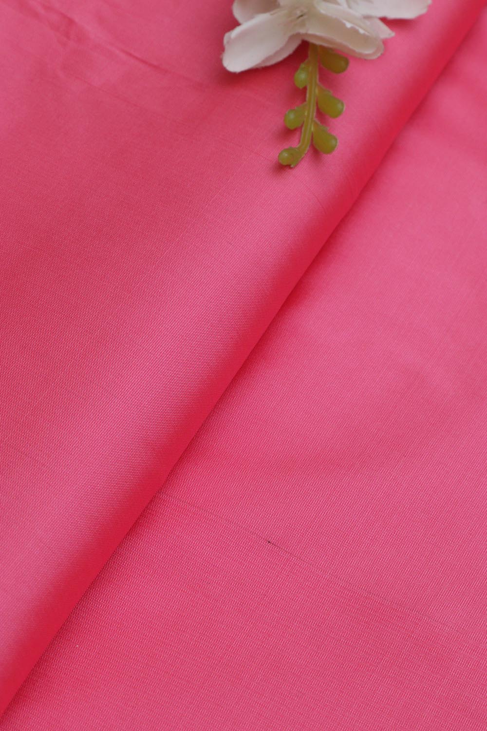 Pink Plain Silk Fabric ( 1 Mtr ) - Luxurion World