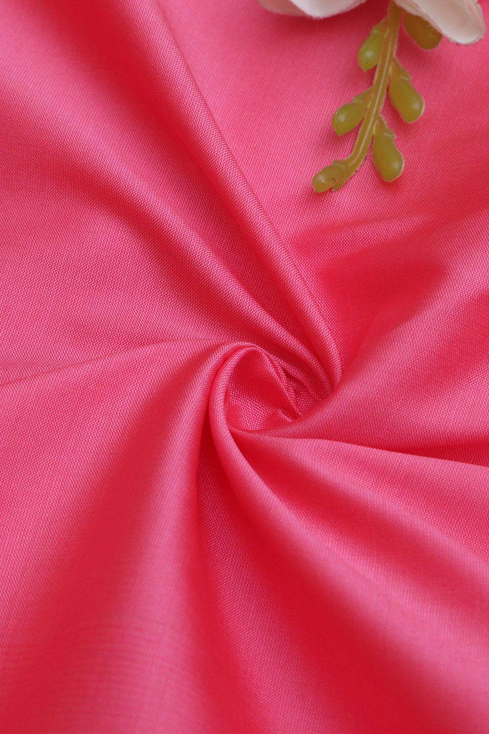 Pink Plain Silk Fabric ( 1 Mtr ) - Luxurion World