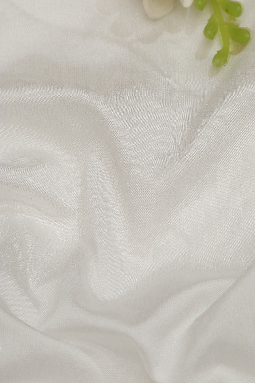 White Plain Silk Fabric ( 1 Mtr ) - Luxurion World