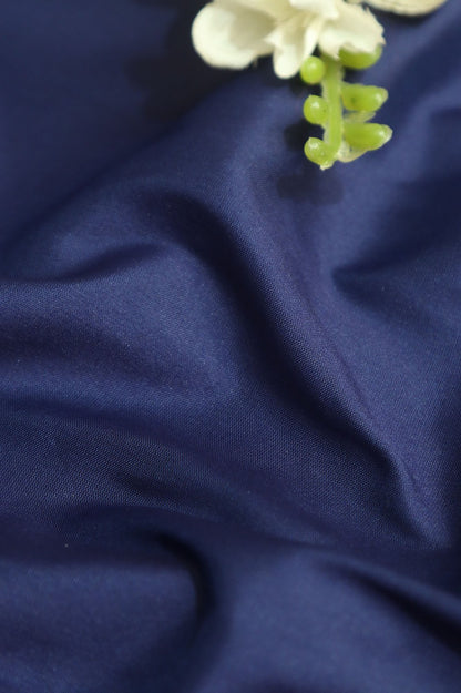 Blue Plain Silk Fabric ( 1 Mtr ) - Luxurion World