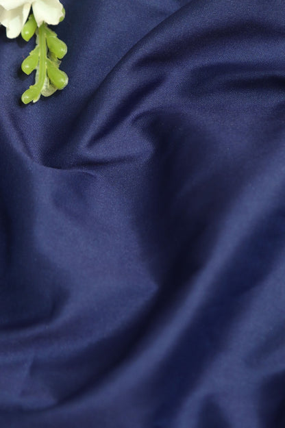 Blue Plain Silk Fabric ( 1 Mtr ) - Luxurion World
