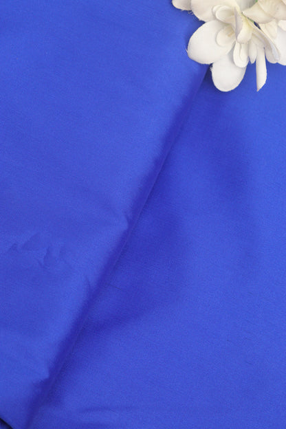 Blue Plain Silk Fabric ( 1 Mtr ) - Luxurion World