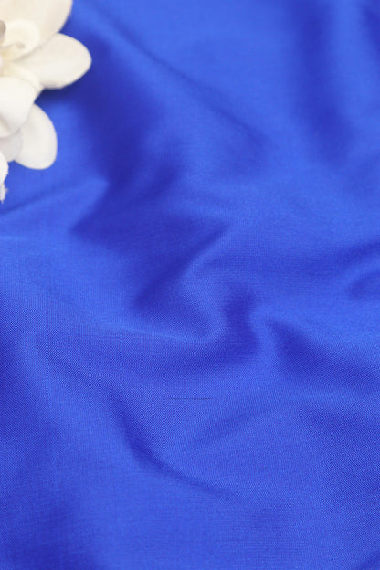 Blue Plain Silk Fabric ( 1 Mtr ) - Luxurion World