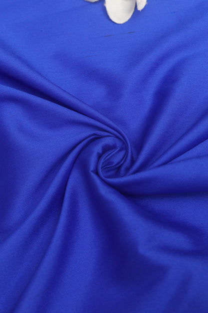 Blue Plain Silk Fabric ( 1 Mtr ) - Luxurion World
