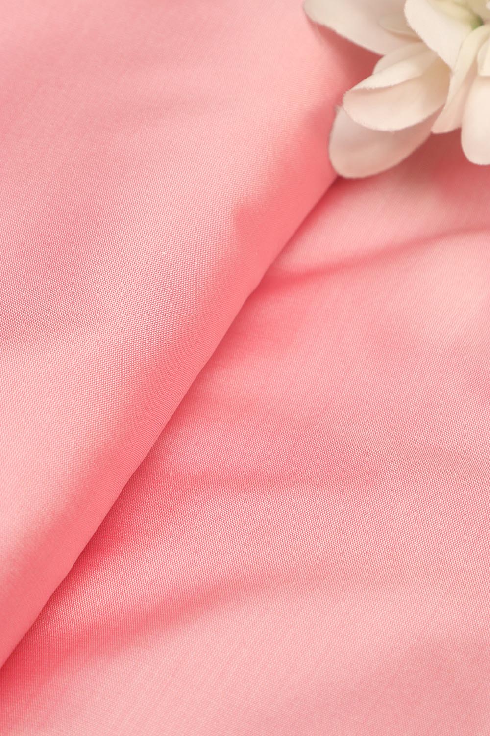 Pink Plain Silk Fabric ( 1 Mtr ) - Luxurion World