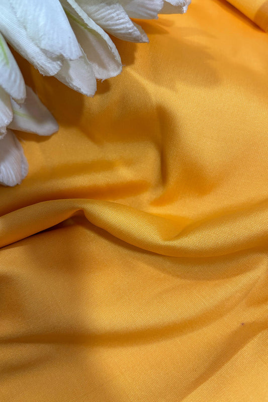 Yellow Plain Silk Fabric ( 1 Mtr ) - Luxurion World