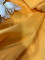 Yellow Plain Silk Fabric ( 1 Mtr ) - Luxurion World