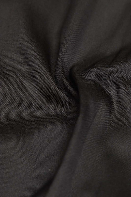 Classic Black Plain Silk Fabric ( 1 Mtr ) - Luxurion World