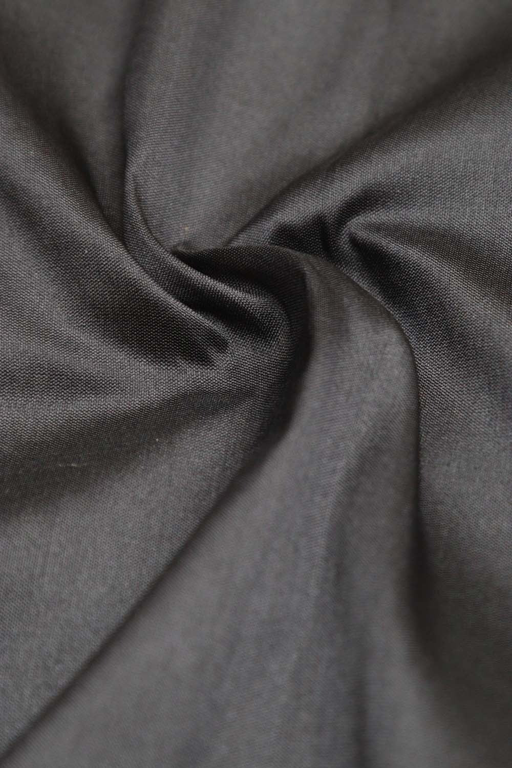 Classic Black Plain Silk Fabric ( 1 Mtr ) - Luxurion World