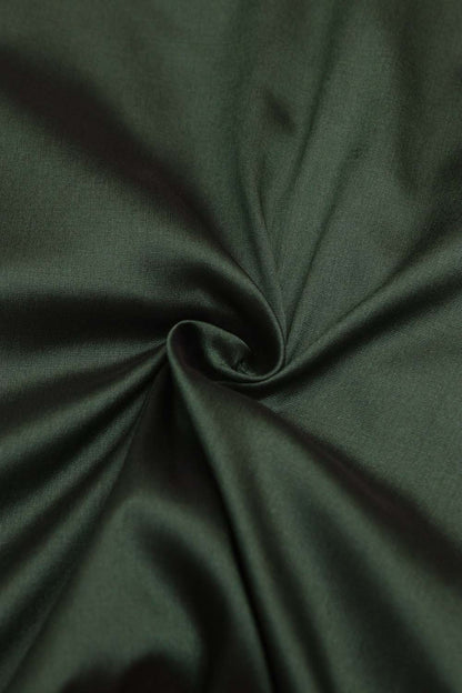 Emerald Green Plain Silk Fabric ( 1 Mtr ) - Luxurion World