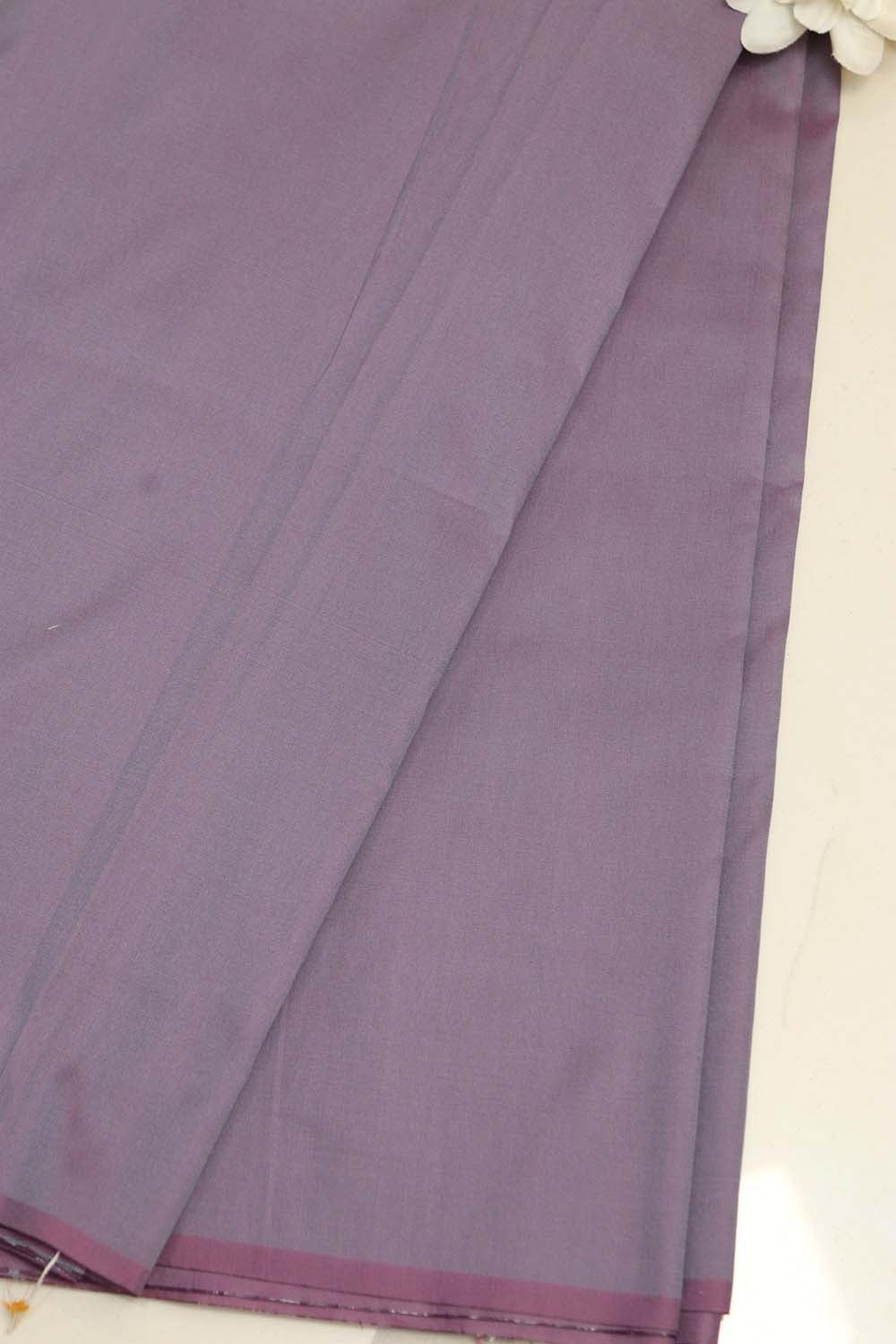 Luxurious Purple Plain Silk Fabric ( 1 Mtr ) - Luxurion World