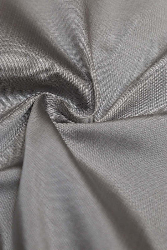 Soft Grey Plain Silk Fabric ( 1 Mtr ) - Luxurion World