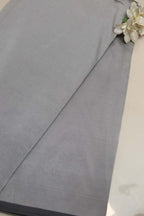 Soft Grey Plain Silk Fabric ( 1 Mtr ) - Luxurion World