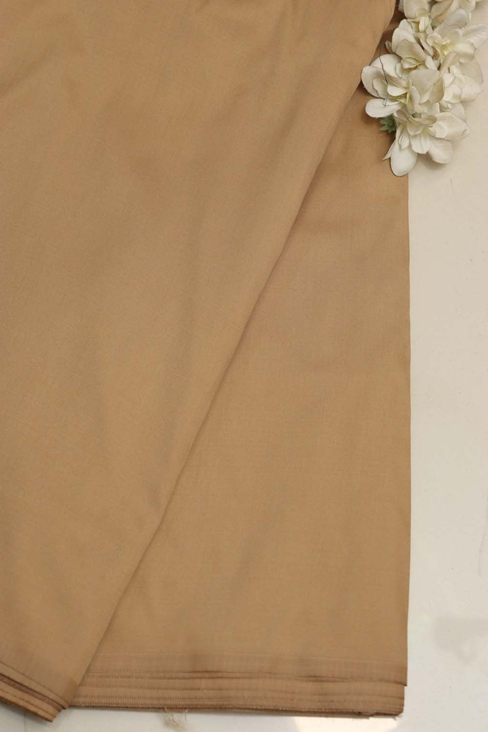 Dark Brown Plain Silk Fabric ( 1 Mtr ) - Luxurion World