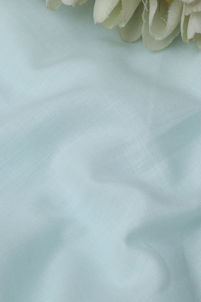 Blue Plain Linen Cotton Fabric: Simple and Stylish ( 1 Mtr ) - Luxurion World