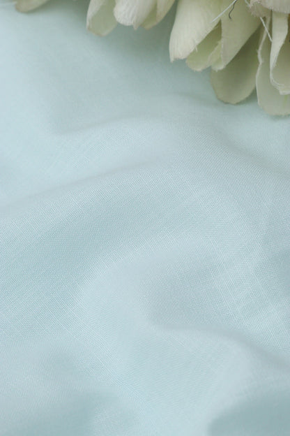 Blue Plain Linen Cotton Fabric: Simple and Stylish ( 1 Mtr ) - Luxurion World