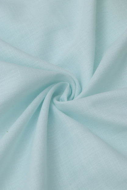 Blue Plain Linen Cotton Fabric: Simple and Stylish ( 1 Mtr ) - Luxurion World