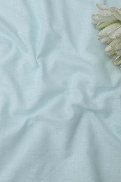 Blue Plain Linen Cotton Fabric: Simple and Stylish ( 1 Mtr ) - Luxurion World