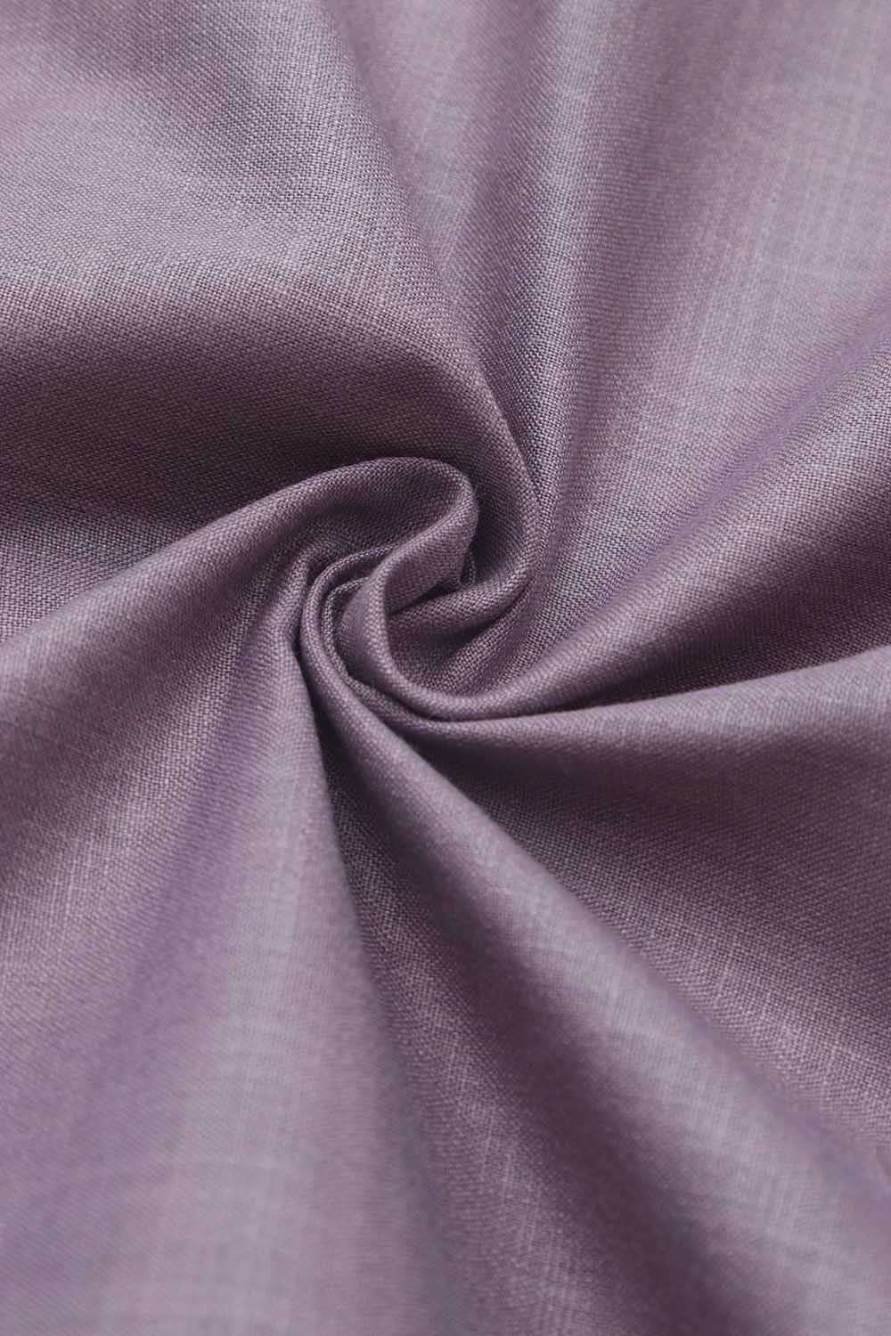 Purple Plain Linen Cotton Fabric ( 1 Mtr ) - Luxurion World