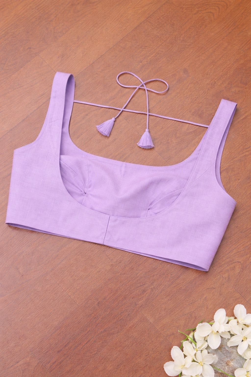 Purple Plain Linen Cotton Blouse - Luxurion World