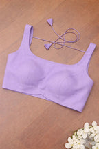 Purple Plain Linen Cotton Blouse - Luxurion World