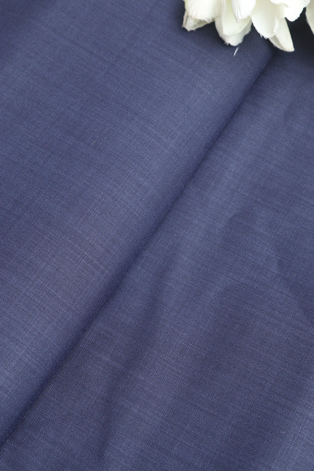 Blue Plain Linen Cotton Fabric: Simple and Stylish ( 1 Mtr ) - Luxurion World