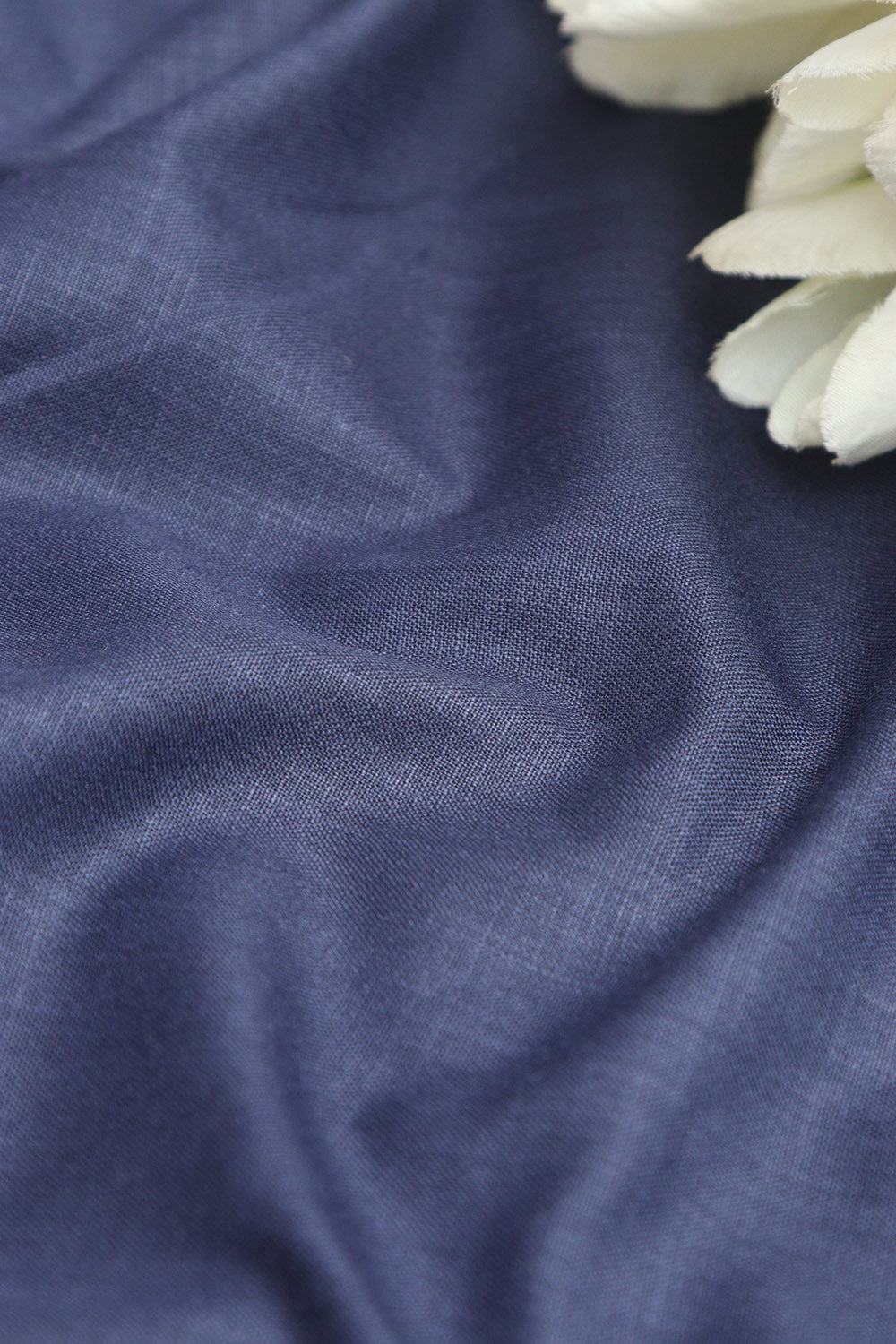 Blue Plain Linen Cotton Fabric: Simple and Stylish ( 1 Mtr ) - Luxurion World