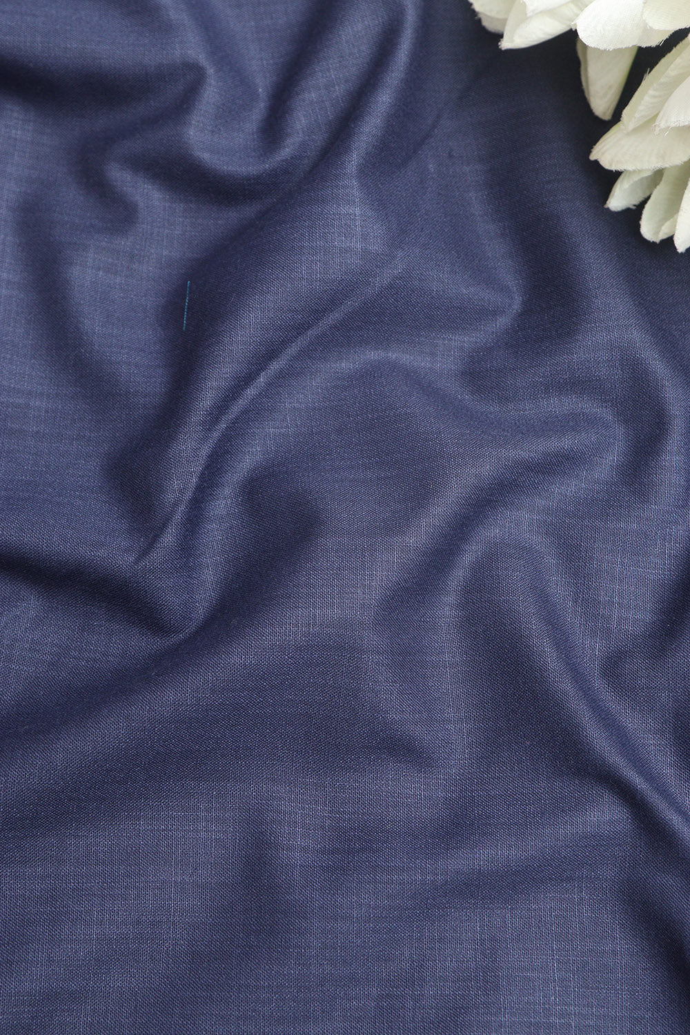 Blue Plain Linen Cotton Fabric: Simple and Stylish ( 1 Mtr ) - Luxurion World