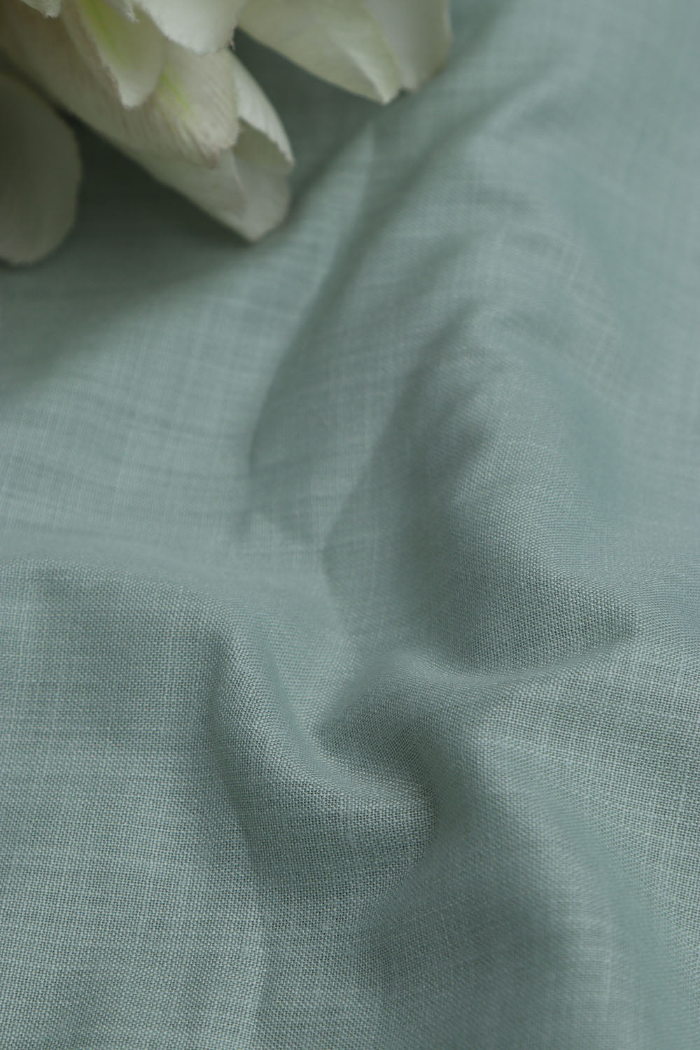 Green Plain Linen Cotton Fabric ( 1 Mtr ) - Luxurion World