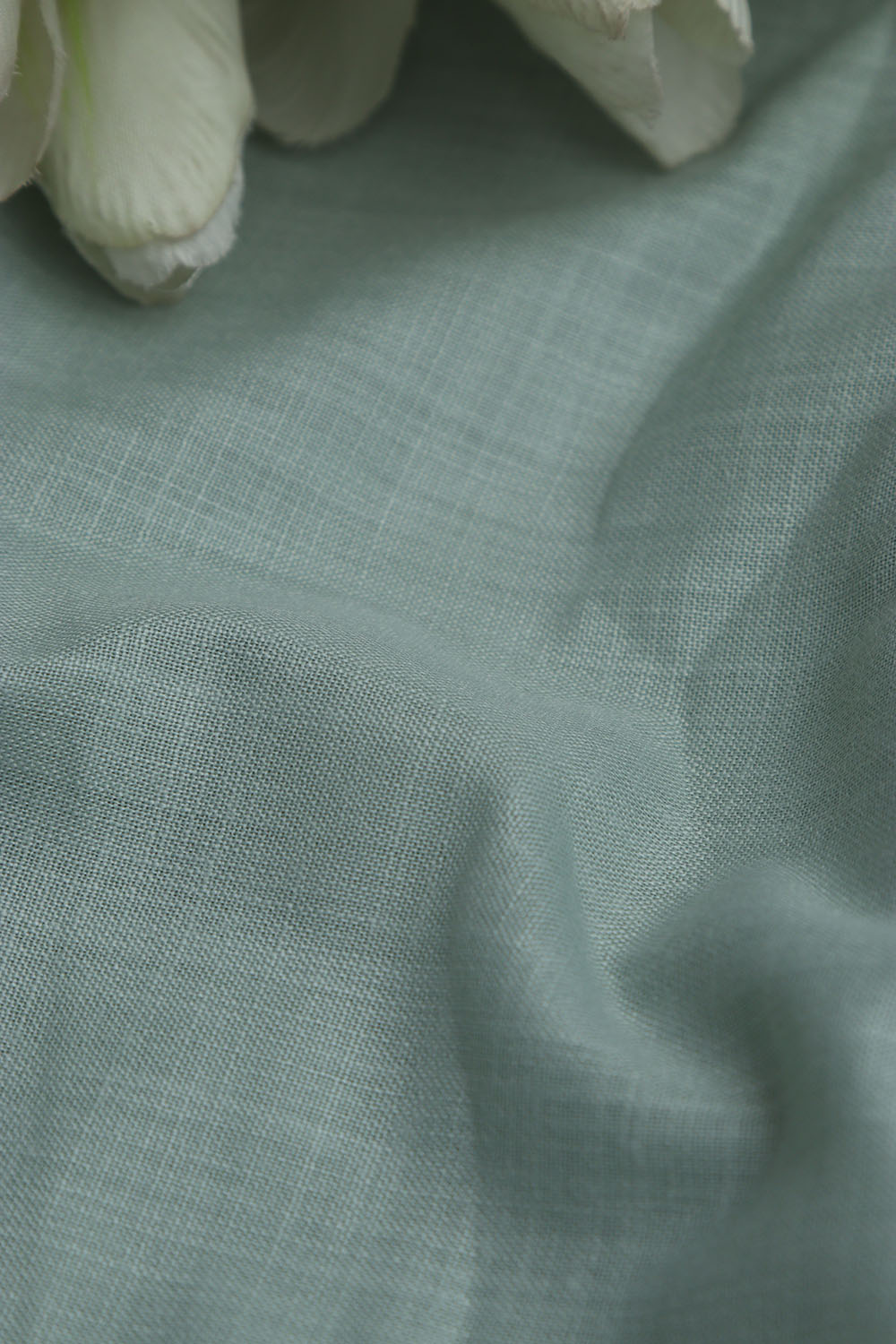 Green Plain Linen Cotton Fabric ( 1 Mtr ) - Luxurion World